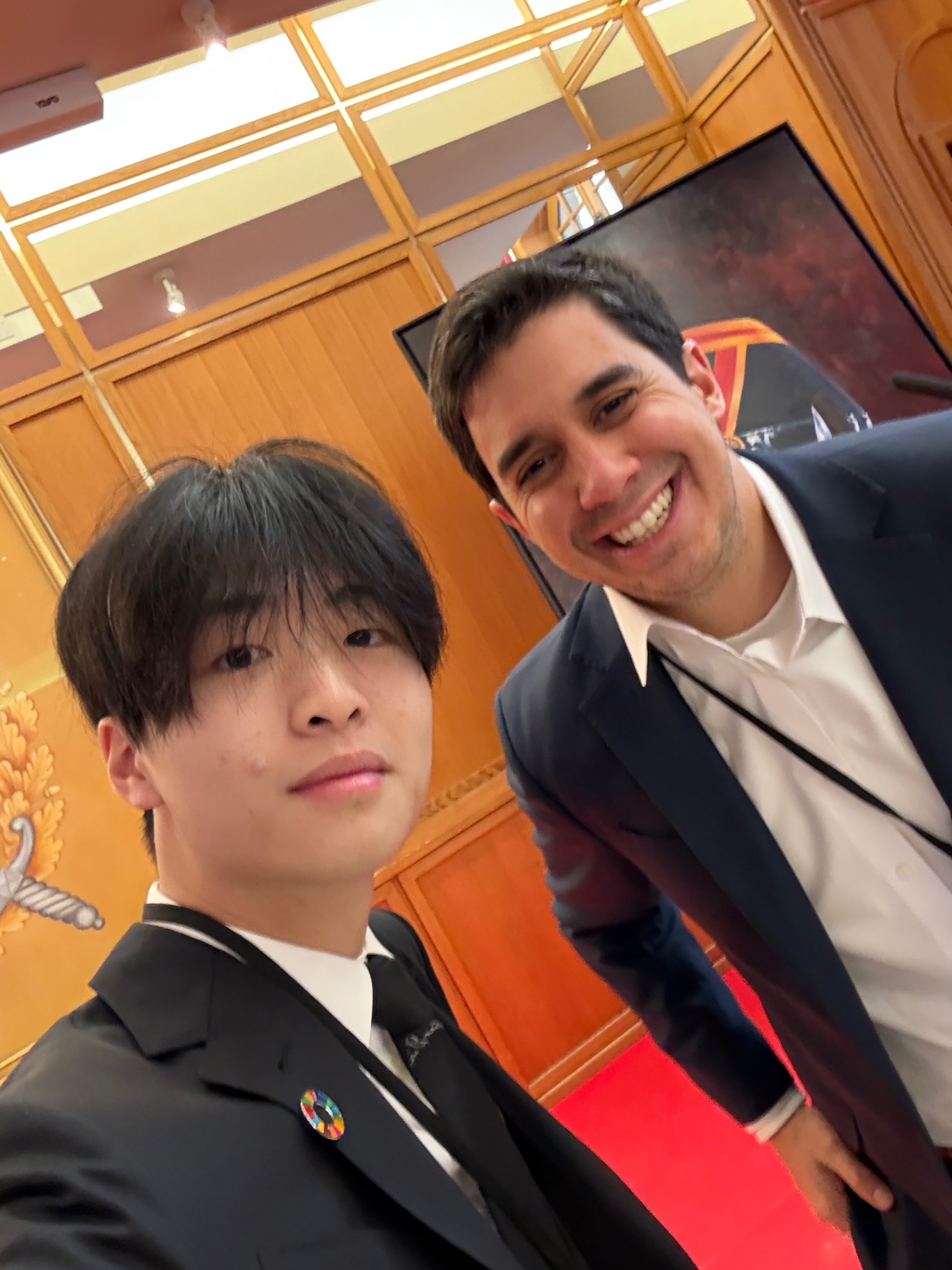 Major Money team members meeting at a UN event